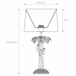 Настольная лампа декоративная Lucide Extravaganza Coconut 10505/81/30 Цвет плафонов черный Цвет арматуры золото от ImperiumLoft