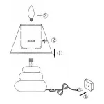 Настольная лампа декоративная Globo Travis 21686 Цвет арматуры хром Цвет плафонов кремовый от ImperiumLoft