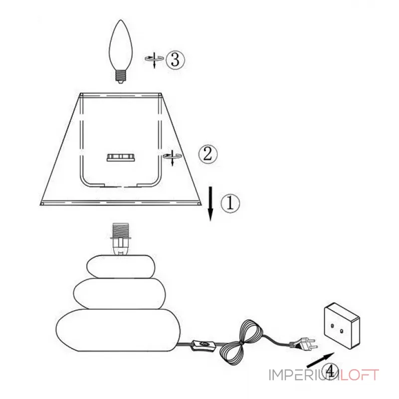Настольная лампа декоративная Globo Travis 21686 Цвет арматуры хром Цвет плафонов кремовый от ImperiumLoft