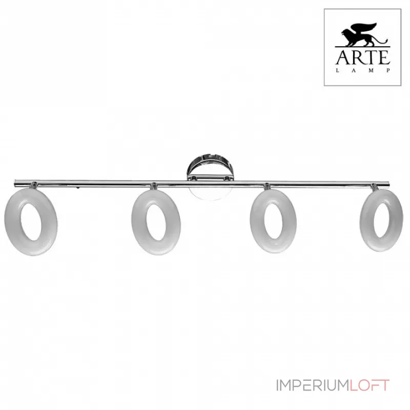 Спот Arte Lamp Ciambella A8972PL-4CC Цвет арматуры хром Цвет плафонов белый от ImperiumLoft Спот Arte Lamp Ciambella A8972PL-4CC Цвет арматуры хром Цвет плафонов белый от ImperiumLoft