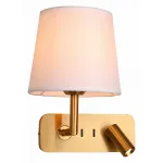 Бра с подсветкой Favourite Bingo 2843-1W Цвет арматуры латунь Цвет плафонов кремовый от ImperiumLoft