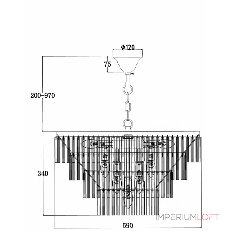 Подвесная люстра Maytoni MOD093PL-13BS