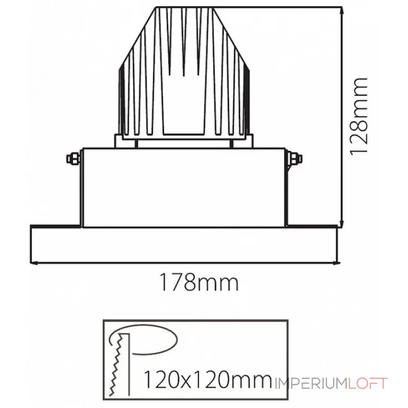 Рамка на 1 светильник Deko-Light 930095 Цвет арматуры черный от ImperiumLoft
