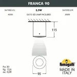 Накладной светильник Fumagalli Franca 90 3A7.000.000.AXU1L от ImperiumLoft
