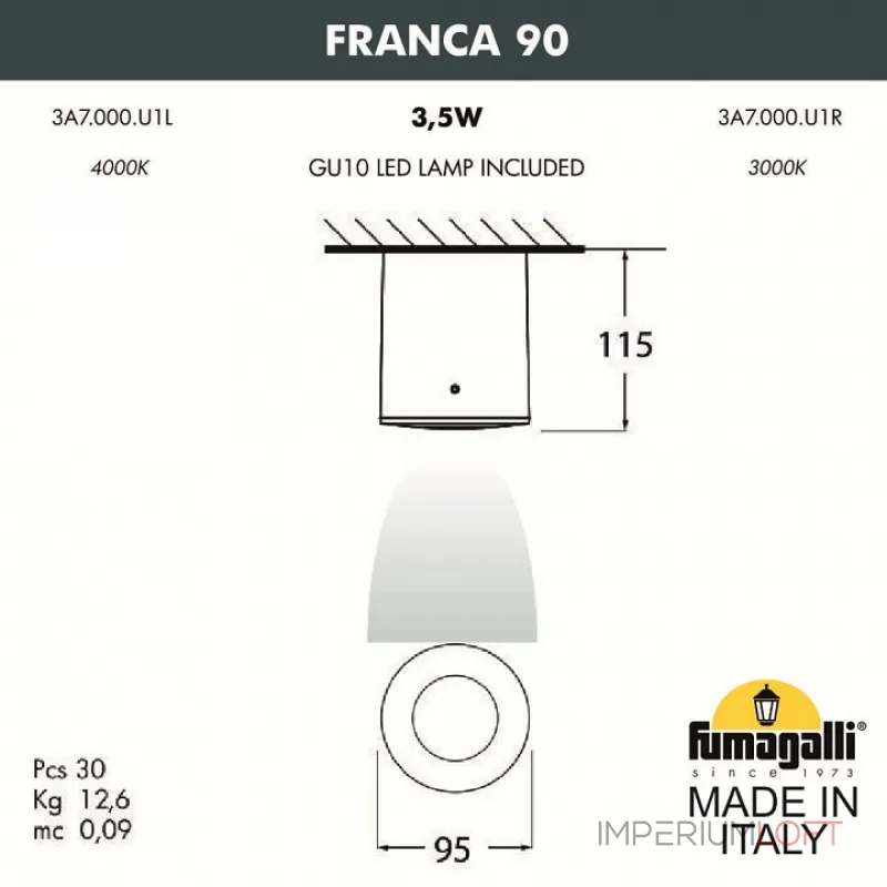 Накладной светильник Fumagalli Franca 90 3A7.000.000.AXU1L от ImperiumLoft Накладной светильник Fumagalli Franca 90 3A7.000.000.AXU1L от ImperiumLoft