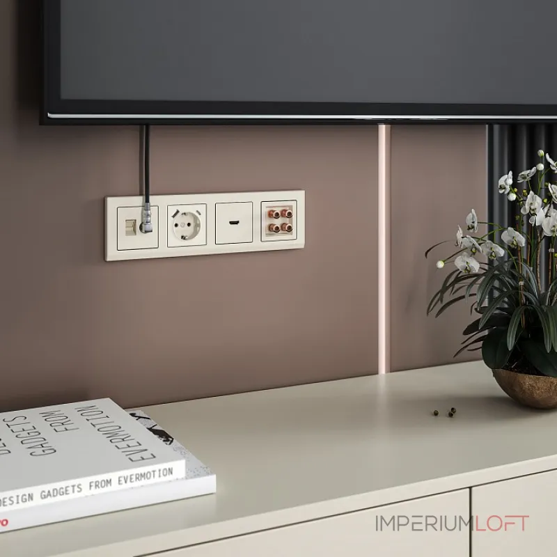 ТВ-розетка и розетка Ethernet RJ-45 без рамки Werkel слоновая кость W1181303 от ImperiumLoft ТВ-розетка и розетка Ethernet RJ-45 без рамки Werkel слоновая кость W1181303 от ImperiumLoft