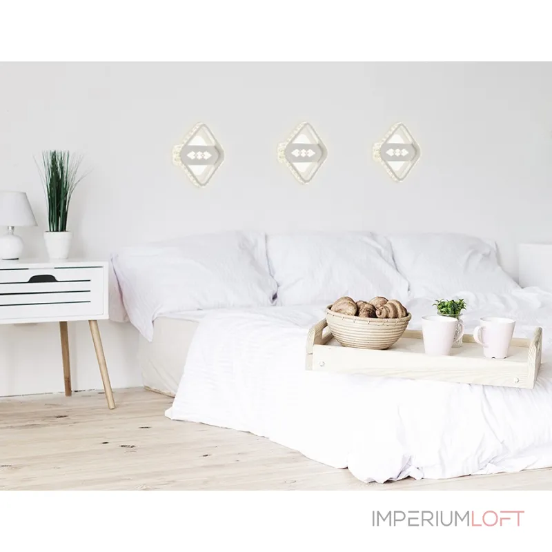 Бра Ambrella Ice 22 FA225 Цвет арматуры белый Цвет плафонов прозрачный от ImperiumLoft