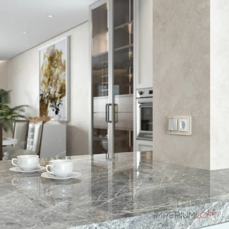 Выключатель проходной двухклавишный Werkel Белые матовые W1122061 от ImperiumLoft