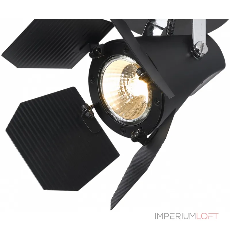Спот Arte Lamp Cinema A3092AP-2BK Цвет арматуры хром Цвет плафонов черный от ImperiumLoft