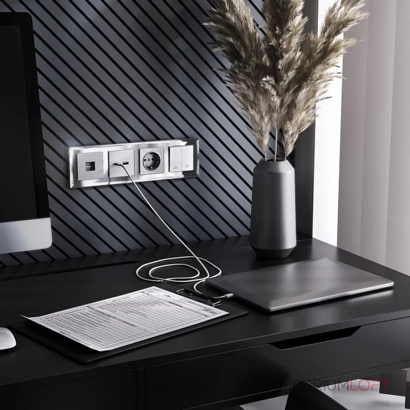 Выключатель проходной одноклавишный без рамки Werkel белый W1112001 от ImperiumLoft