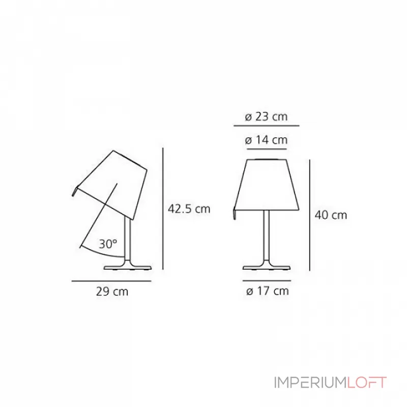 Настольная лампа декоративная Artemide 0710010A от ImperiumLoft