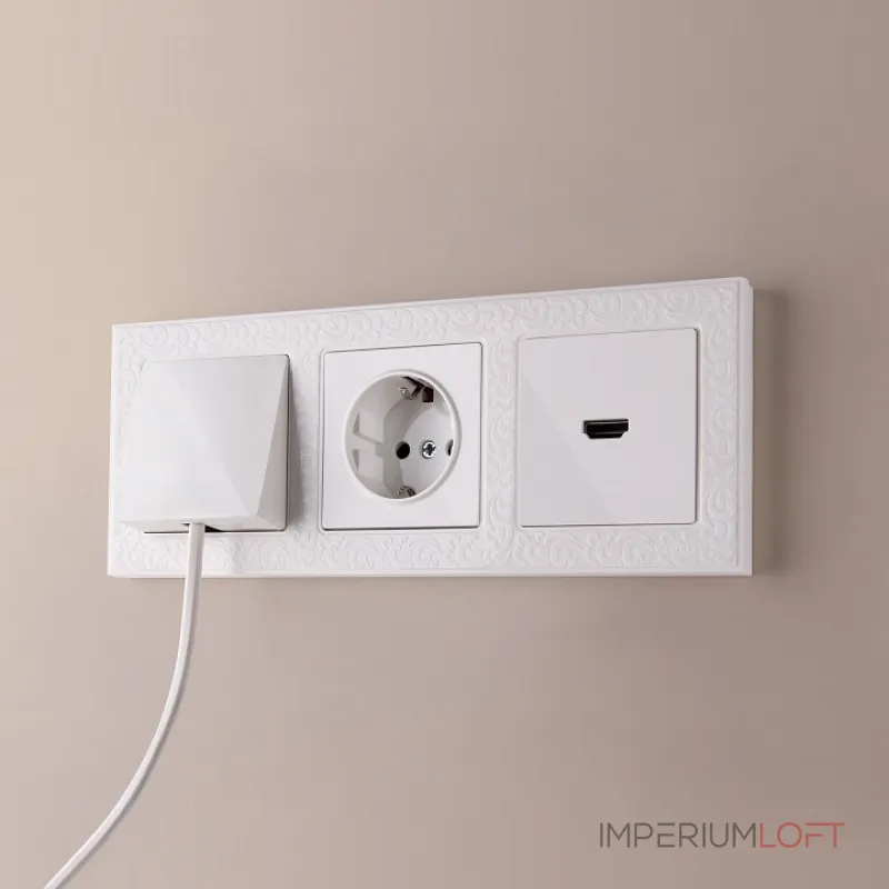 Розетка HDMI без рамки Werkel белый W1186001 от ImperiumLoft