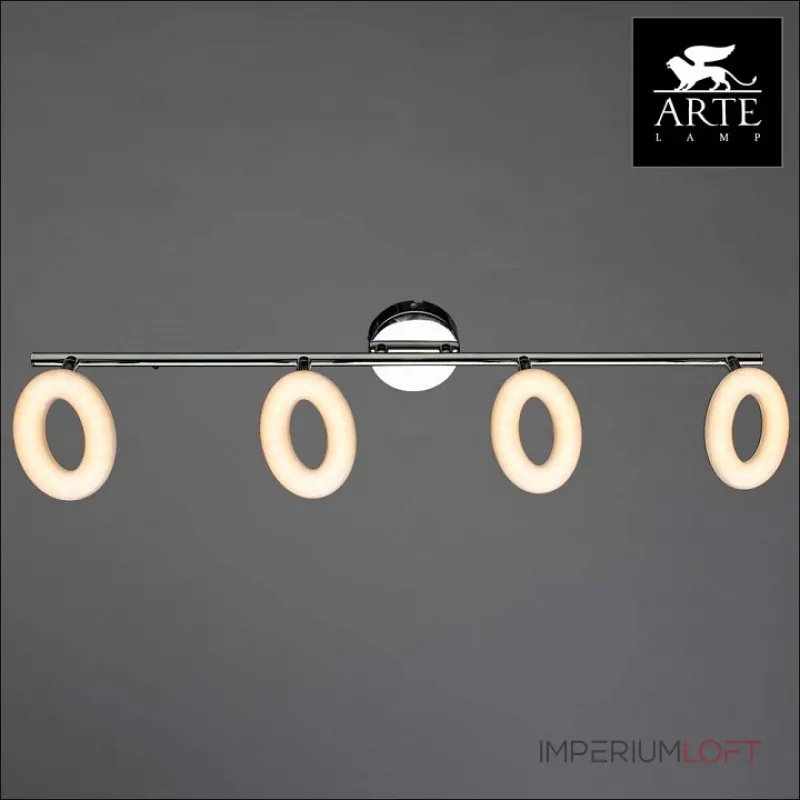 Спот Arte Lamp Ciambella A8972PL-4CC Цвет арматуры хром Цвет плафонов белый от ImperiumLoft Спот Arte Lamp Ciambella A8972PL-4CC Цвет арматуры хром Цвет плафонов белый от ImperiumLoft
