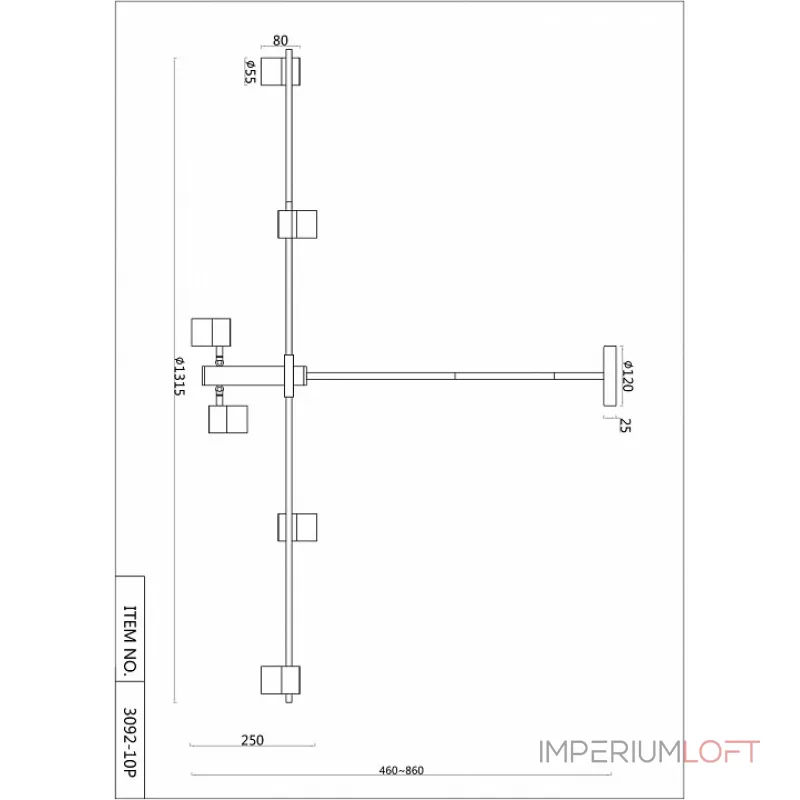 Люстра на штанге F-promo Chart 3092-10P