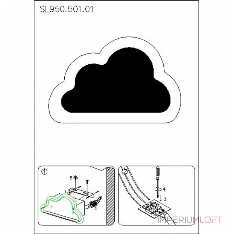 Накладной светильник EVOLUCE Nube SL950.501.01 Цвет арматуры белый Цвет плафонов белый от ImperiumLoft