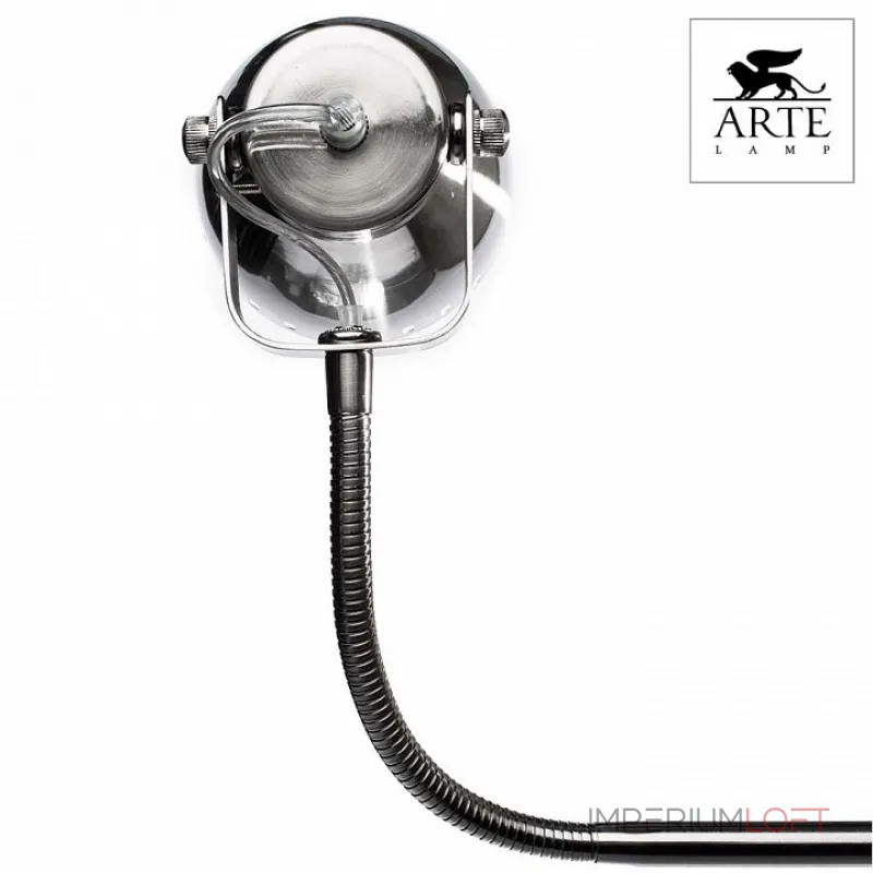Настольная лампа офисная Arte Lamp Luned A2214LT-1SS Цвет арматуры серебро Цвет плафонов серебро от ImperiumLoft