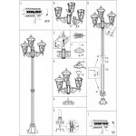 Фонарный столб Eglo ПРОМО Laterna 4 22145 Цвет арматуры черный Цвет плафонов прозрачный от ImperiumLoft