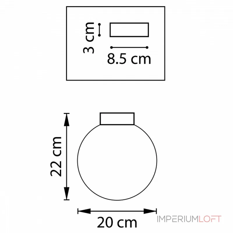 Накладной светильник Lightstar Globo 812027 Цвет арматуры черный Цвет плафонов белый от ImperiumLoft