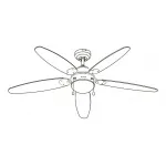 Потолочная люстра с вентилятором Azura 0308 Globo