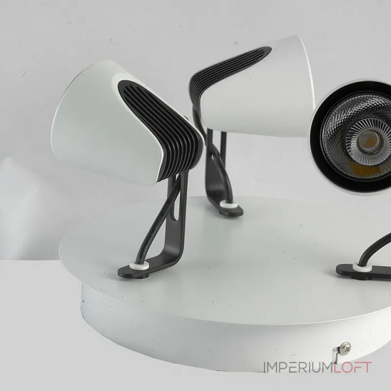 Спот Lussole Merano LSN-4101-03 Цвет арматуры черно-белый от ImperiumLoft