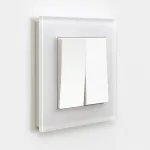 Выключатель проходной двухклавишный Werkel Белые матовые W1122061 от ImperiumLoft