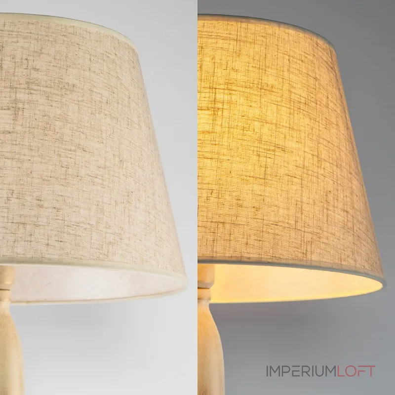 Торшер Eurosvet London 01081/1 белый с золотом Цвет арматуры золото Цвет плафонов кремовый от ImperiumLoft