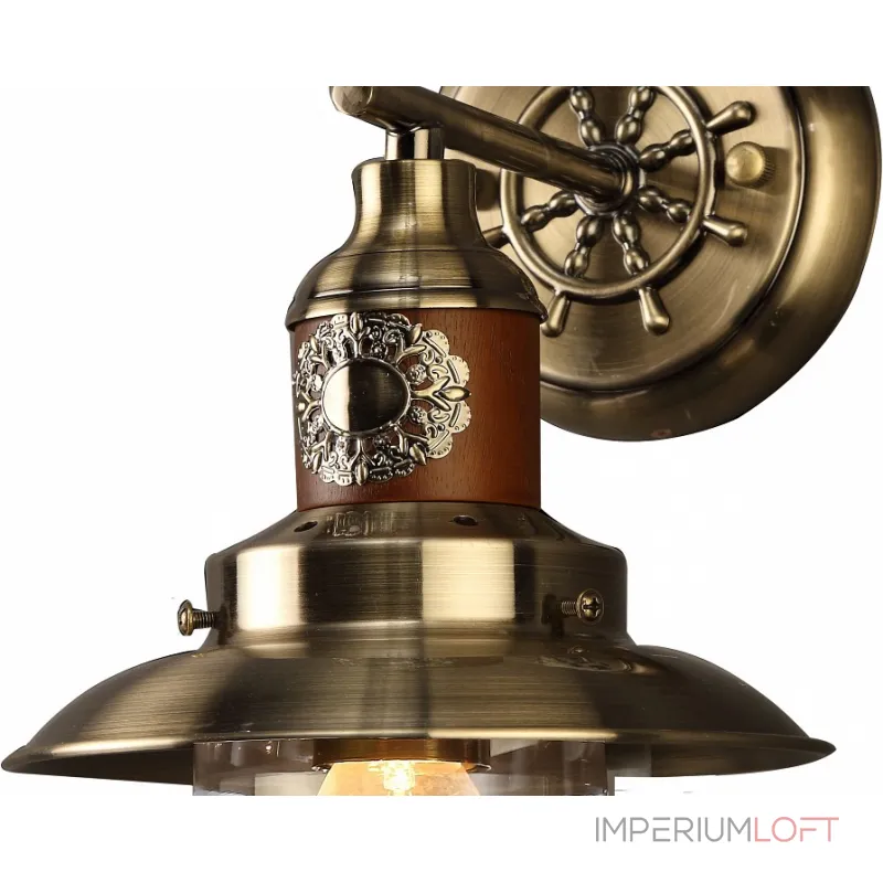 Бра Arte Lamp Sailor A4524AP-1AB Цвет арматуры бронза Цвет плафонов прозрачный от ImperiumLoft