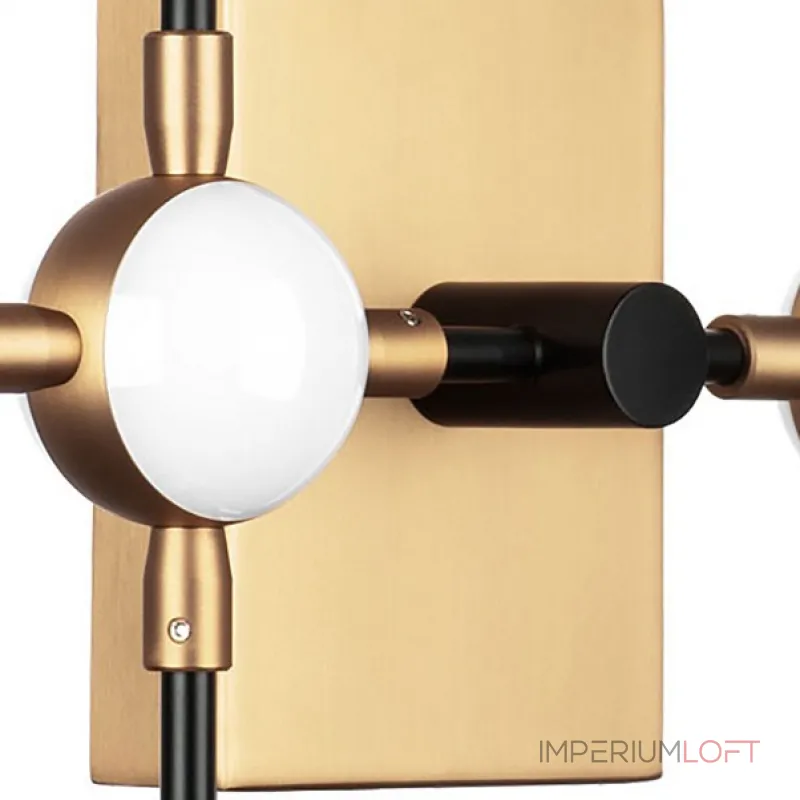 Бра Lightstar Bergamo 745647 Цвет плафонов белый Цвет арматуры золото от ImperiumLoft