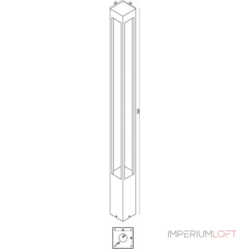 Наземный высокий светильник Maytoni Elbe O424FL-L20GF от ImperiumLoft Наземный высокий светильник Maytoni Elbe O424FL-L20GF от ImperiumLoft