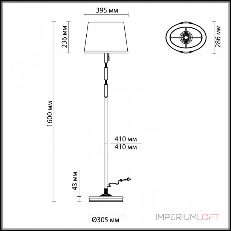 Торшер Odeon Light London 4887/1F от ImperiumLoft
