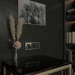 Рамка на 3 поста Werkel Baguette черный/латунь W0032852 от ImperiumLoft