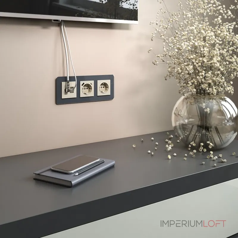 ТВ-розетка и розетка Ethernet RJ-45 без рамки Werkel слоновая кость W1181303 от ImperiumLoft ТВ-розетка и розетка Ethernet RJ-45 без рамки Werkel слоновая кость W1181303 от ImperiumLoft