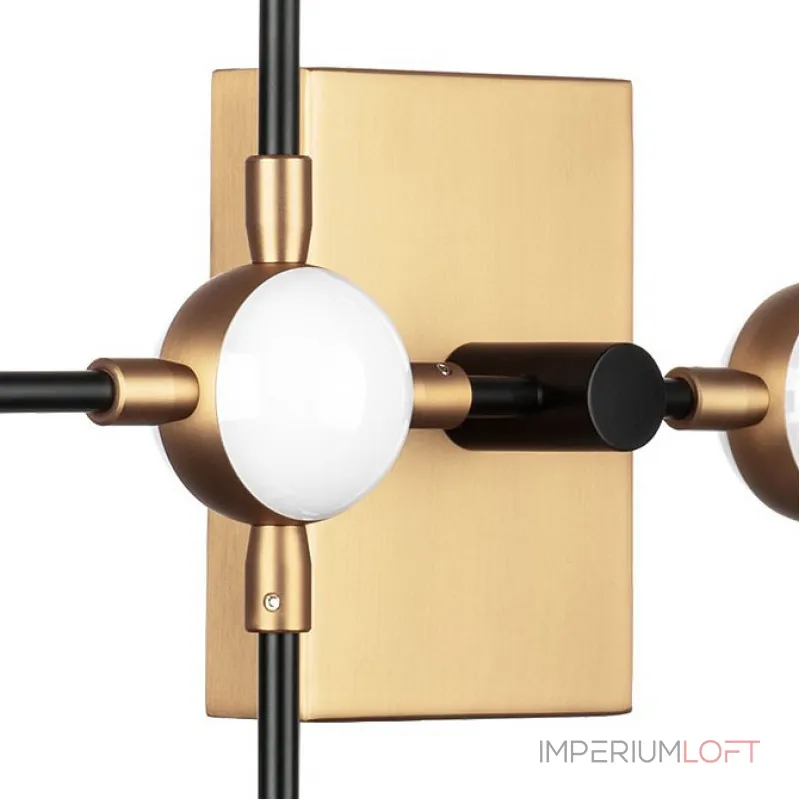Бра Lightstar Bergamo 745647 Цвет плафонов белый Цвет арматуры золото от ImperiumLoft