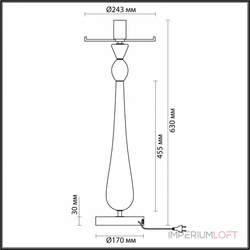 Основание для настольной лампы Odeon Light Tower E27 60Вт K 4868/1T от ImperiumLoft