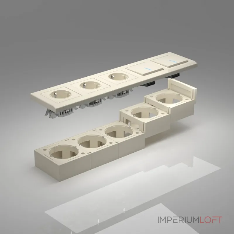 Короб накладной для розетки Werkel слоновая кость W8000003 от ImperiumLoft Короб накладной для розетки Werkel слоновая кость W8000003 от ImperiumLoft