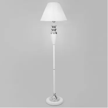 Напольный светильник с тканевым абажуром 009 белый