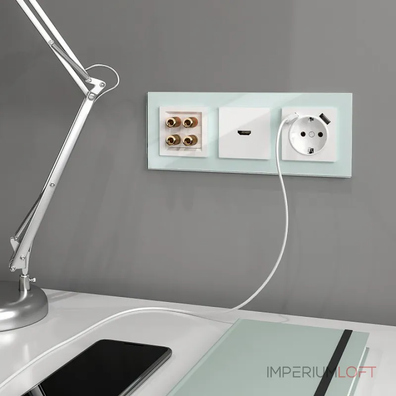 Розетка HDMI без рамки Werkel белый W1186001 от ImperiumLoft