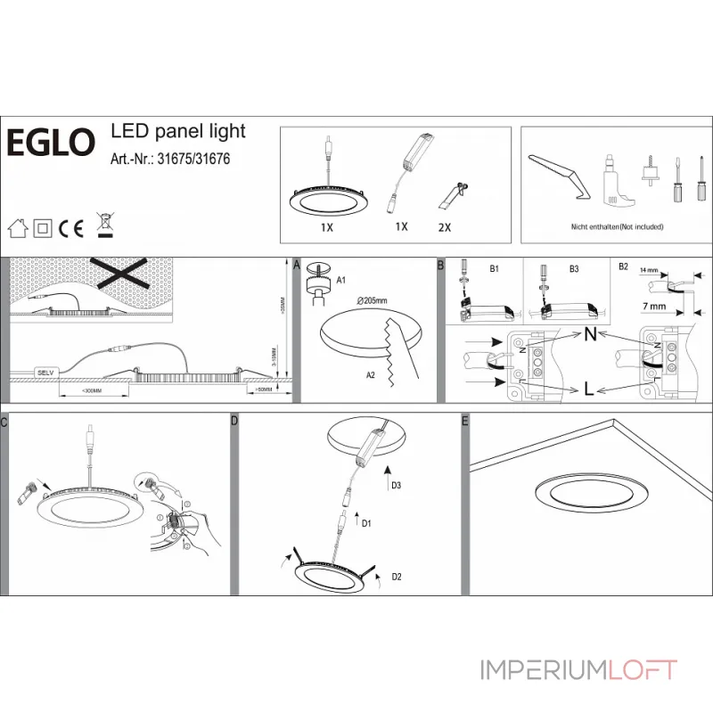 Встраиваемый светильник Eglo ПРОМО Fueva 1 31675 Цвет арматуры никель от ImperiumLoft Встраиваемый светильник Eglo ПРОМО Fueva 1 31675 Цвет арматуры никель от ImperiumLoft