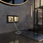 Розетка с заземлением, шторками и USB, без рамки Werkel шампань рифленый W1171710 от ImperiumLoft