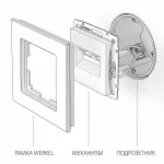 Розетка Ethernet RJ-45 без рамки Werkel слоновая кость W1181103 от ImperiumLoft