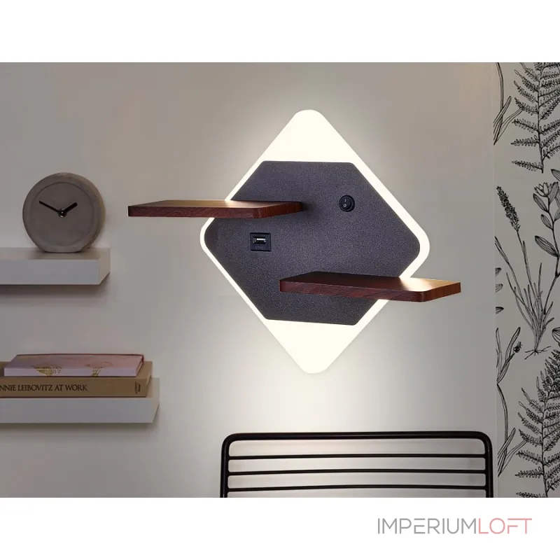 Накладной светильник Ambrella Wall FW101 Цвет арматуры коричневый Цвет плафонов белый от ImperiumLoft Накладной светильник Ambrella Wall FW101 Цвет арматуры коричневый Цвет плафонов белый от ImperiumLoft