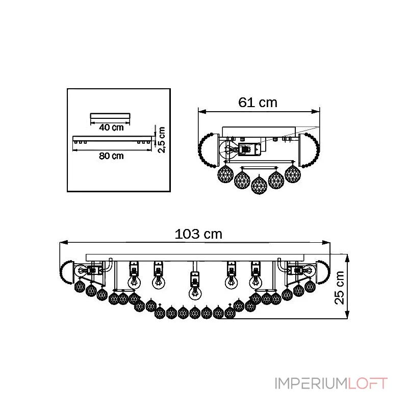 Потолочная люстра Lightstar Monile 704214 