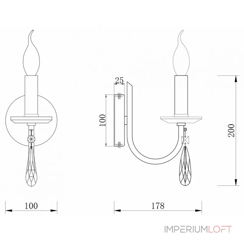 Бра Freya Forte FR1006WL-01N Цвет арматуры никель Цвет плафонов прозрачный от ImperiumLoft Бра Freya Forte FR1006WL-01N Цвет арматуры никель Цвет плафонов прозрачный от ImperiumLoft