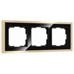 Рамка на 3 поста Werkel Baguette черный/латунь W0032852 от ImperiumLoft