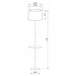 Торшер с полкой Arte Lamp Connor A2102PN-1WH Цвет плафонов белый Цвет арматуры белый от ImperiumLoft