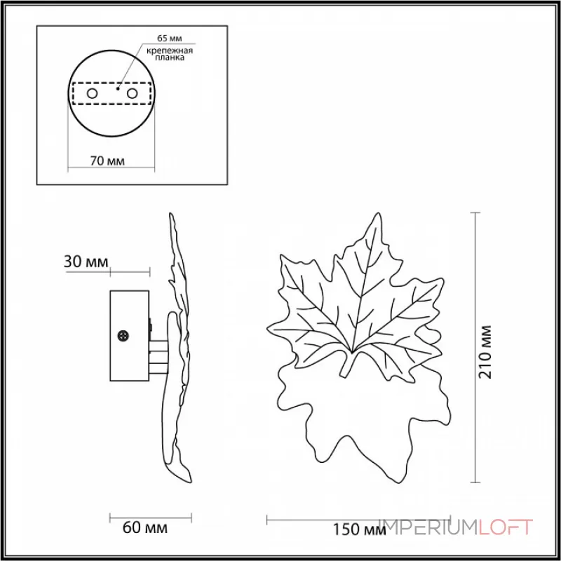 Накладной светильник Odeon Light Eva 4371/3WL от ImperiumLoft Накладной светильник Odeon Light Eva 4371/3WL от ImperiumLoft