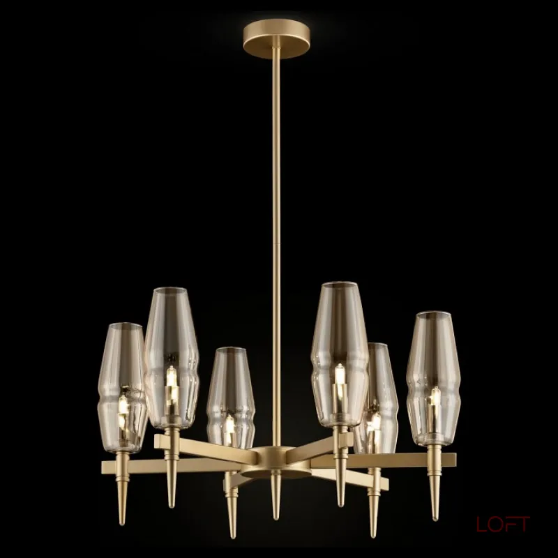 Люстра на штанге Maytoni Lita H002PL-06G Люстра на штанге Maytoni Lita H002PL-06G