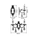 Бра Osgona Stregaro 694622 Цвет арматуры золото Цвет плафонов прозрачный от ImperiumLoft