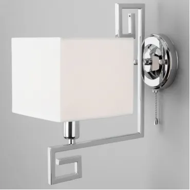 Настенный светильник с тканевым абажуром 60115/1 хром