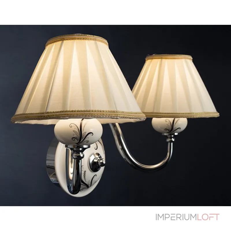 Бра Arte Lamp Veronika A2298AP-2CC Цвет арматуры хром Цвет плафонов белый от ImperiumLoft